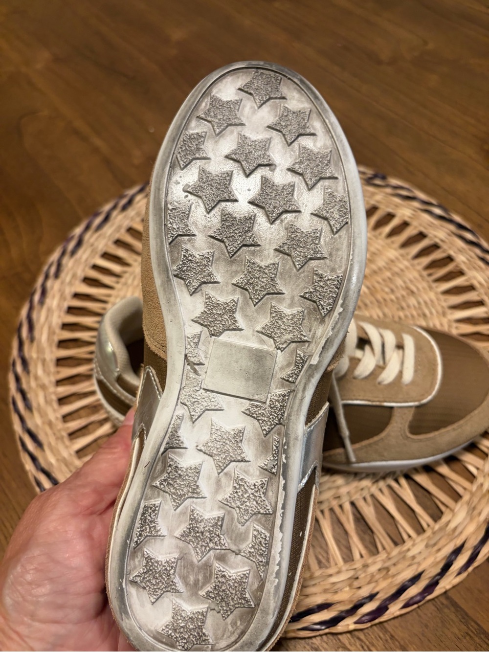Silent D Casual Tan Suede & Mesh Sneakers - 38 - Picture 6 of 8